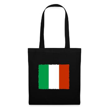 Drapeau italien vintage drapeau italien look usé - Sac en tissu - noir - Devant