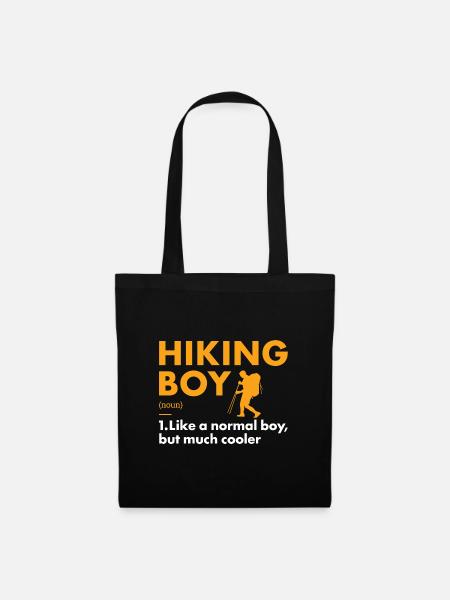 Hiker Boy Definition Hiking - Stoffbeutel - Schwarz