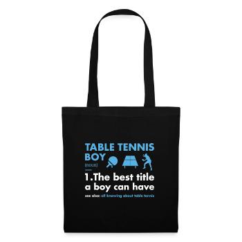 Sport Boy Définition Tennis de Table - Sac en tissu - noir - Devant