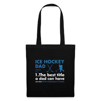 Sport Dad Definition Ice Hockey - Stoffbeutel - Schwarz - Vorne