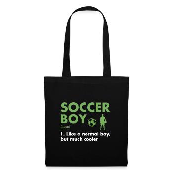 Sport Boy Definition Soccer - Stoffbeutel - Schwarz - Vorne