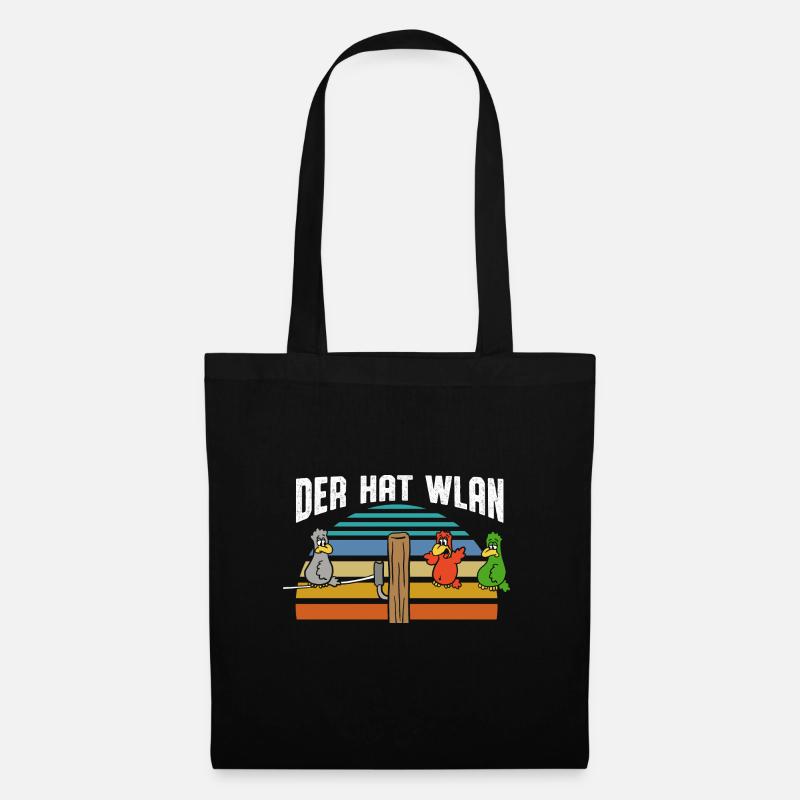 Der hat W Lan - Stoffbeutel - Schwarz
