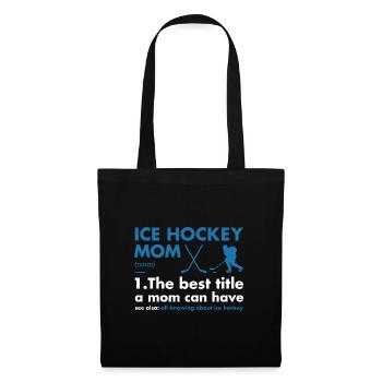 Sport Mom Definition Ice Hockey - Stoffbeutel - Schwarz - Vorne