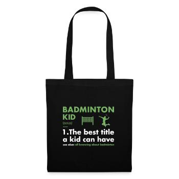 Sport Kid Definition Badminton - Stoffbeutel - Schwarz - Vorne