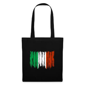 Drapeau de l’Italie Drapeau italien Vintage Look vieilli - Sac en tissu - noir - Devant
