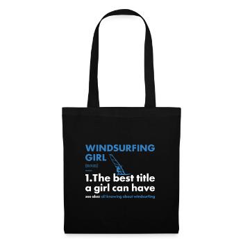 Sport Girl Windsurfing - Tote Bag - black - Front