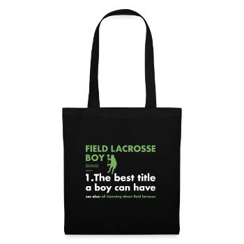 Sport Boy Definition Field Lacrosse - Stoffbeutel - Schwarz - Vorne