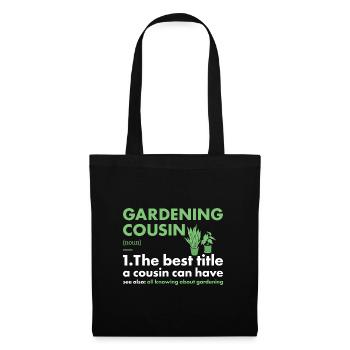 Jardinier Cousin Définition Jardinage - Sac en tissu - noir - Devant