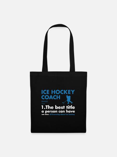 Sport Coach Definition Ice Hockey - Stoffbeutel - Schwarz