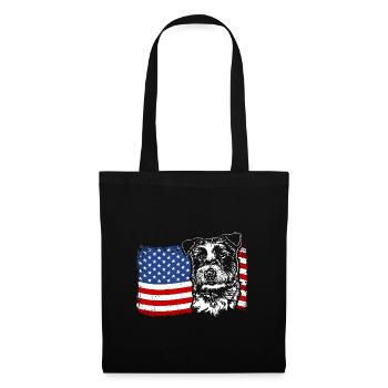 Jack Russell Terrier America Flag Dogs Wilsigns - Tote Bag - black - Front