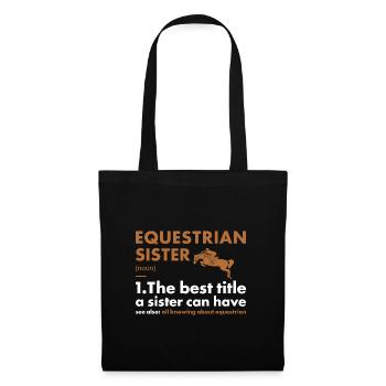 Sport Sister Definition Equestrian - Stoffbeutel - Schwarz - Vorne