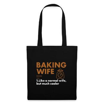 Baker Wife Definition Baking - Tote Bag - black - Front