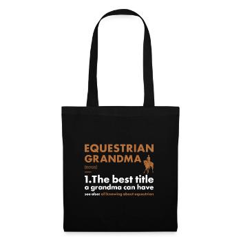 Sport Grandma Definition Equestrian - Stoffbeutel - Schwarz - Vorne