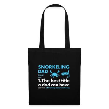 Snorkeler Papa Définition Snorkeling - Sac en tissu - noir - Devant