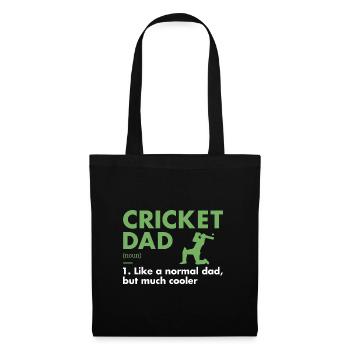 Sport Dad Definition Cricket - Stoffbeutel - Schwarz - Vorne