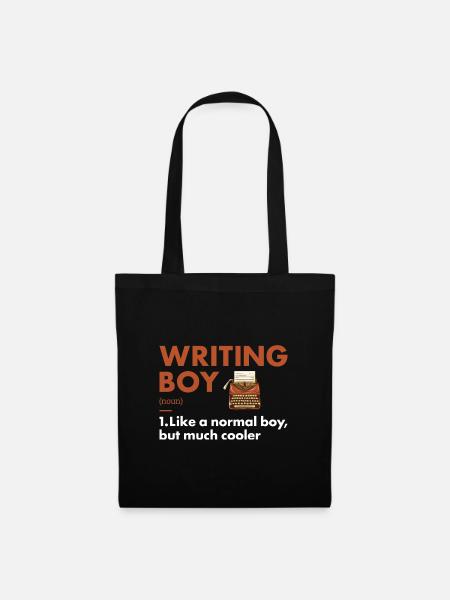 Writer Boy Definition Writing - Stoffbeutel - Schwarz
