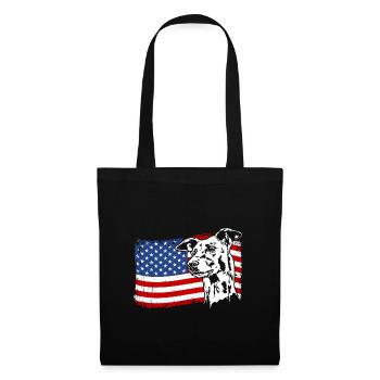Greyhound America Flag Greyhound Dogs Wilsigns - Sac en tissu - noir - Devant