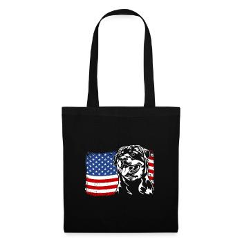 Rottweiler America Flag Dog Dogs Wilsigns - Tote Bag - black - Front