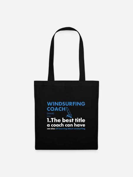 Sport Coach Windsurfing - Stoffbeutel - Schwarz