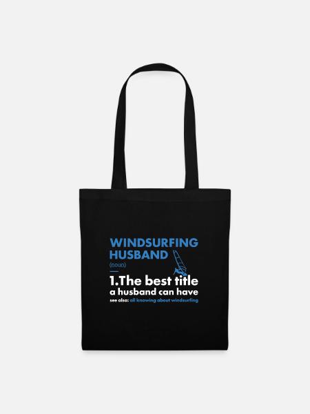 Sport Husband Windsurfing - Stoffbeutel - Schwarz