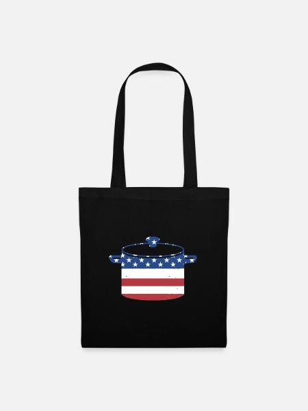 Cook Us Flag Cooking - Stoffbeutel - Schwarz