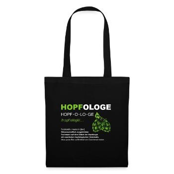 Hopfologe Bier Saufen JGA Hopfen Männertag - Stoffbeutel - Schwarz - Vorne