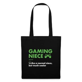 Gamer Niece Definition Gaming - Tote Bag - black - Front
