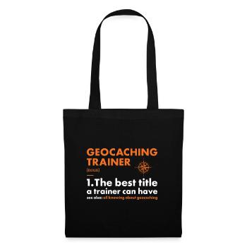 Geocacher Trainer Definition Geocaching - Tote Bag - black - Front