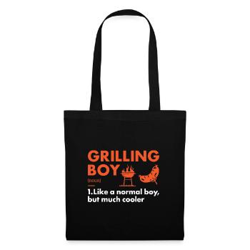 Griller Boy Définition Grillades - Sac en tissu - noir - Devant