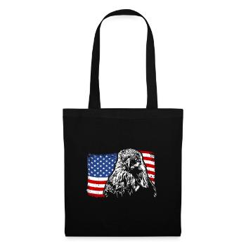 Aigle à tête blanche ADLER Amérique Drapeau Wilsigns - Sac en tissu - noir - Devant