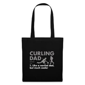 Définition de papa sportif Curling - Sac en tissu - noir - Devant