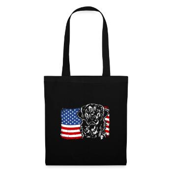 Golden Retriever America Flag Dogs Wilsigns - Tote Bag - black - Front
