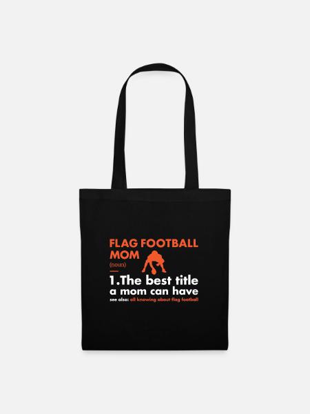 Sport Mom Definition Flag Football - Stoffbeutel - Schwarz