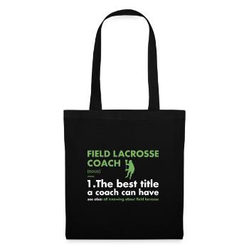 Sport Coach Definition Field Lacrosse - Stoffbeutel - Schwarz - Vorne