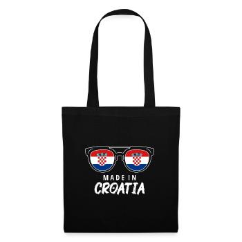 Croatia Flag Adriatic Zagreb Croatian Flag - Tote Bag - black - Front