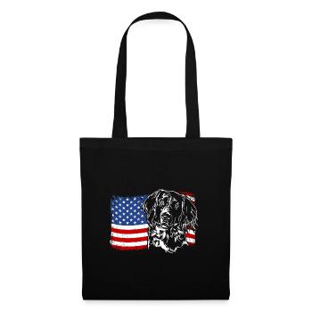 Small Münsterländer America Flag Dog Dogs - Tote Bag - black - Front