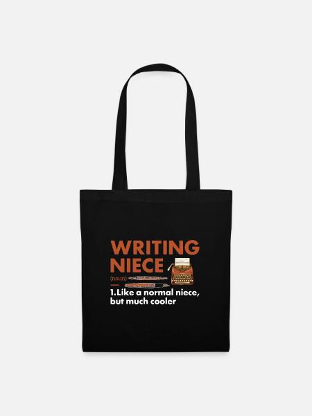 Writer Niece Definition Writing - Stoffbeutel - Schwarz