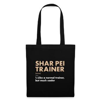Shar Pei Trainer Definiton - Stoffbeutel - Schwarz - Vorne