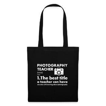 Photographe Enseignant Définition Photographie - Sac en tissu - noir - Devant