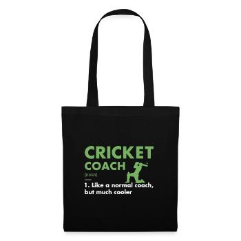 Sport Coach Definition Cricket - Tote Bag - black - Front