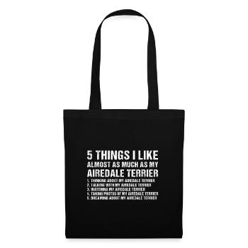 J’aime autant que mon Airedale Terrier - Sac en tissu - noir - Devant