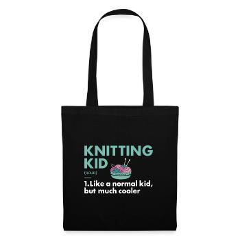 Knitter Kid Definition Knitting - Tote Bag - black - Front