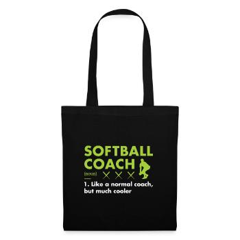 Définition de l’entraîneur sportif Softball - Sac en tissu - noir - Devant
