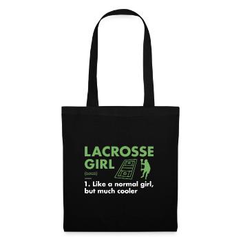 Sport Girl Definition Lacrosse - Stoffbeutel - Schwarz - Vorne