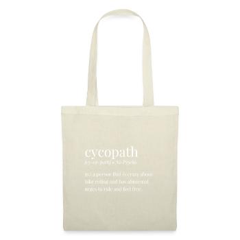 Cycopath Bedeutung noun Cycling Bicycle Shirt - Stoffbeutel - Natur - Vorne