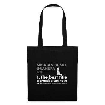 Siberian Husky Grandpa Definition - Tote Bag - black - Front