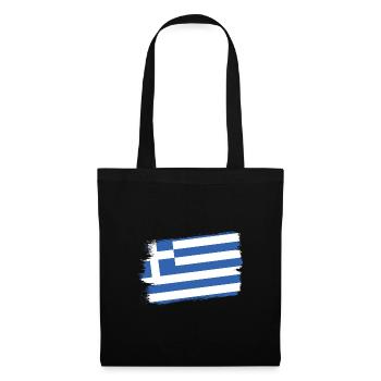Drapeau de la Grèce Hellas Athènes Drapeau grec - Sac en tissu - noir - Devant