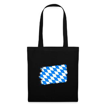 Bavaria Flag Used Look Bavarian Flag Vintage - Tote Bag - black - Front