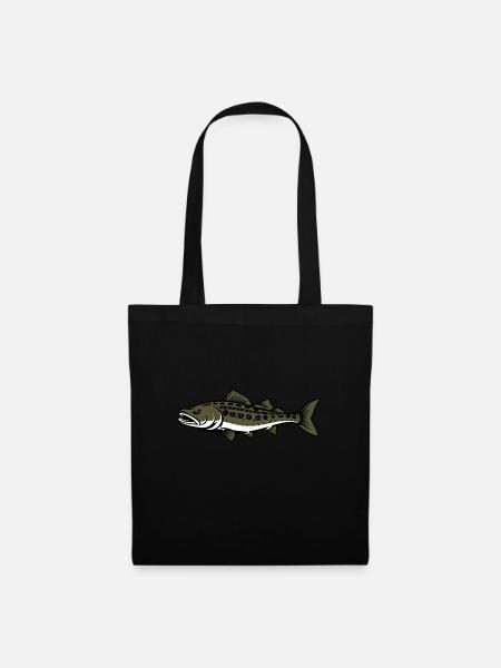 Fantasie Fisch - Stoffbeutel - Schwarz