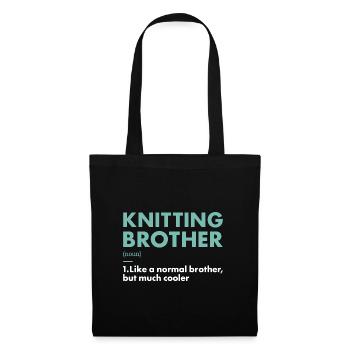 Knitter Brother Definition Knitting - Stoffbeutel - Schwarz - Vorne